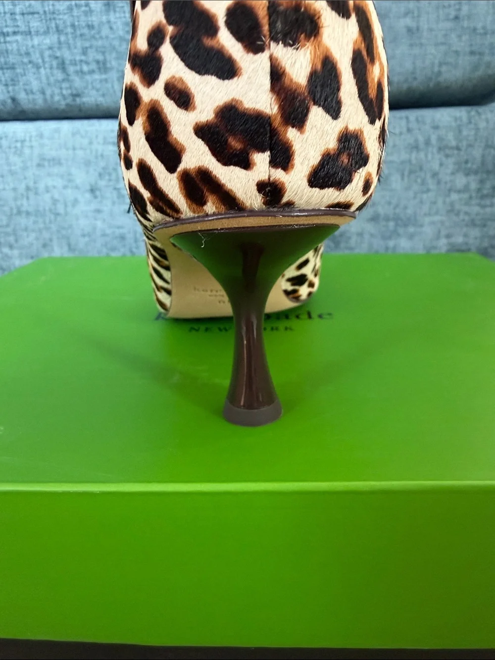 kate spade Adele DowntownLeopard-Print Pointed Ankle Bootie Gold Clover Charm